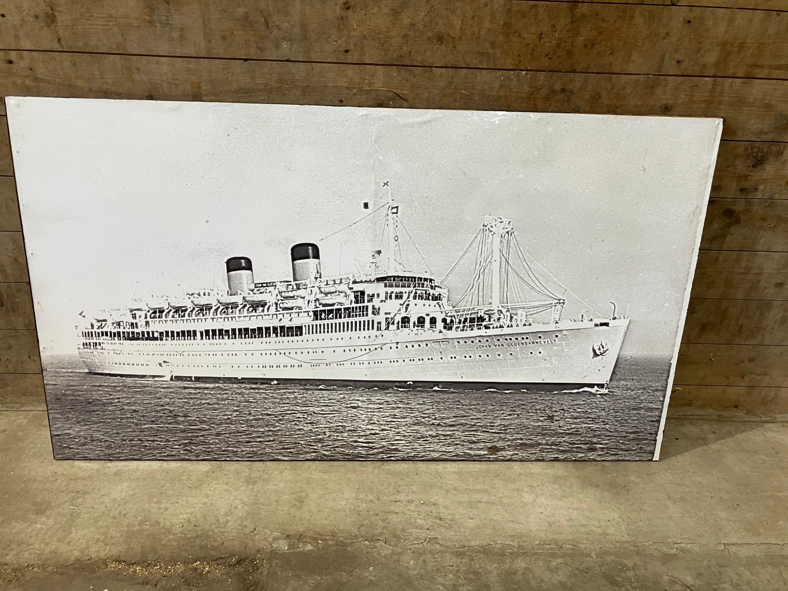 Te koop foto schilderij johan van Oldenbarnevelt, Ophalen, Gebruikt, Motorboot, Kaart, Foto of Prent