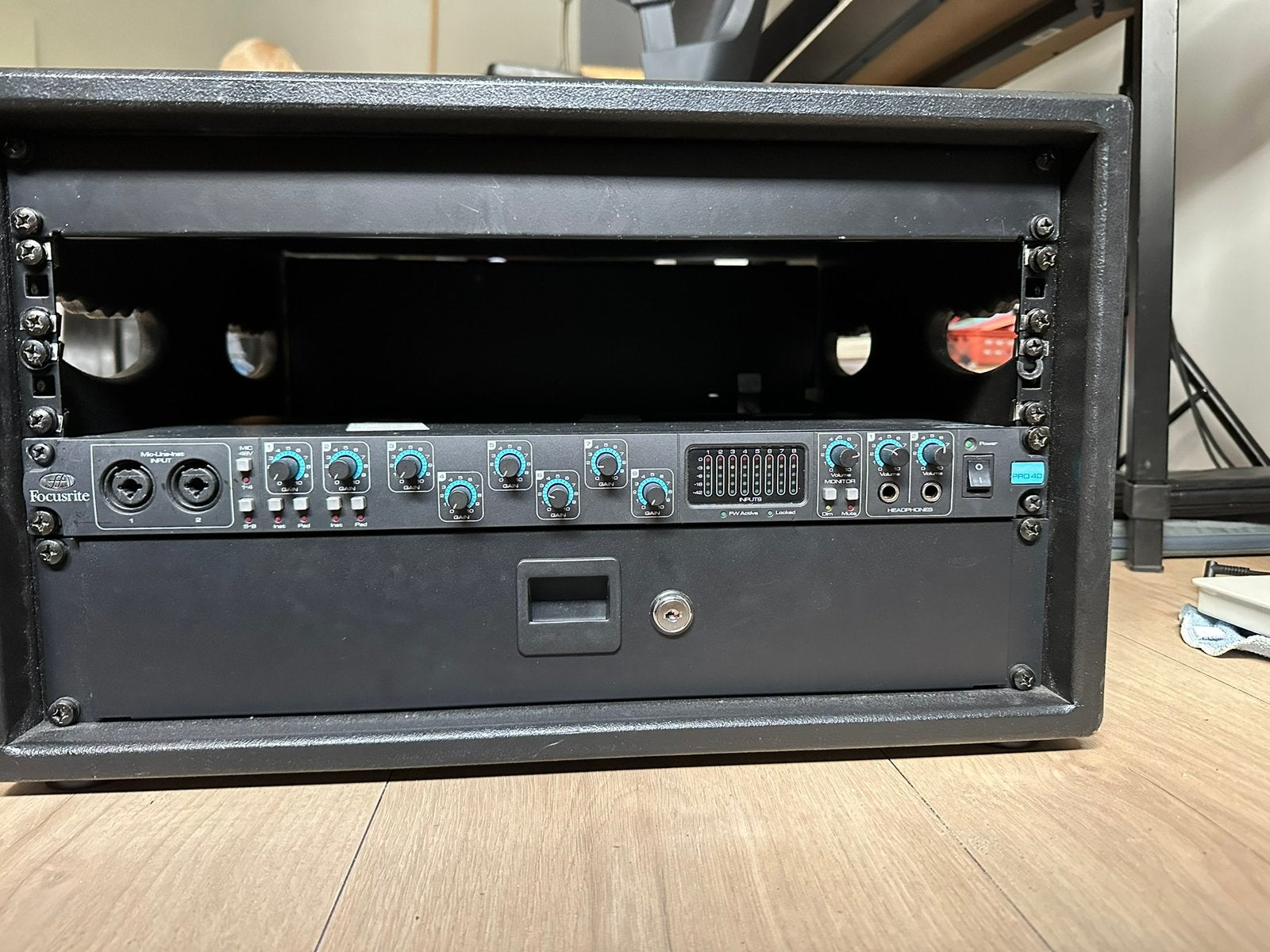 19inch rack incl heavy duty flightcase, Ophalen, Gebruikt, Overige instrumenten, Flightcase