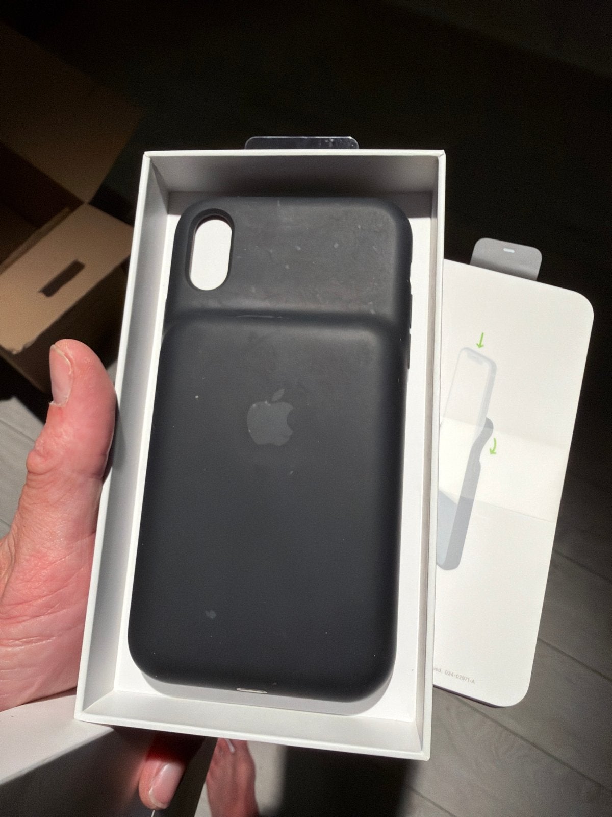 Apple Smart Battery Case voor iPhone XR - Zwart, Ophalen, Zwart, Zo goed als nieuw, Draadloos opladen
