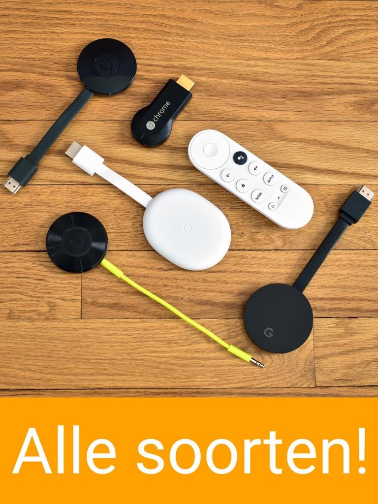 Google Chromecast — V1, V2, V3, HD/4K met Google TV, Audio, Audio, Tv en Foto, Mediaspelers, Ophalen of Verzenden, Zo goed als nieuw