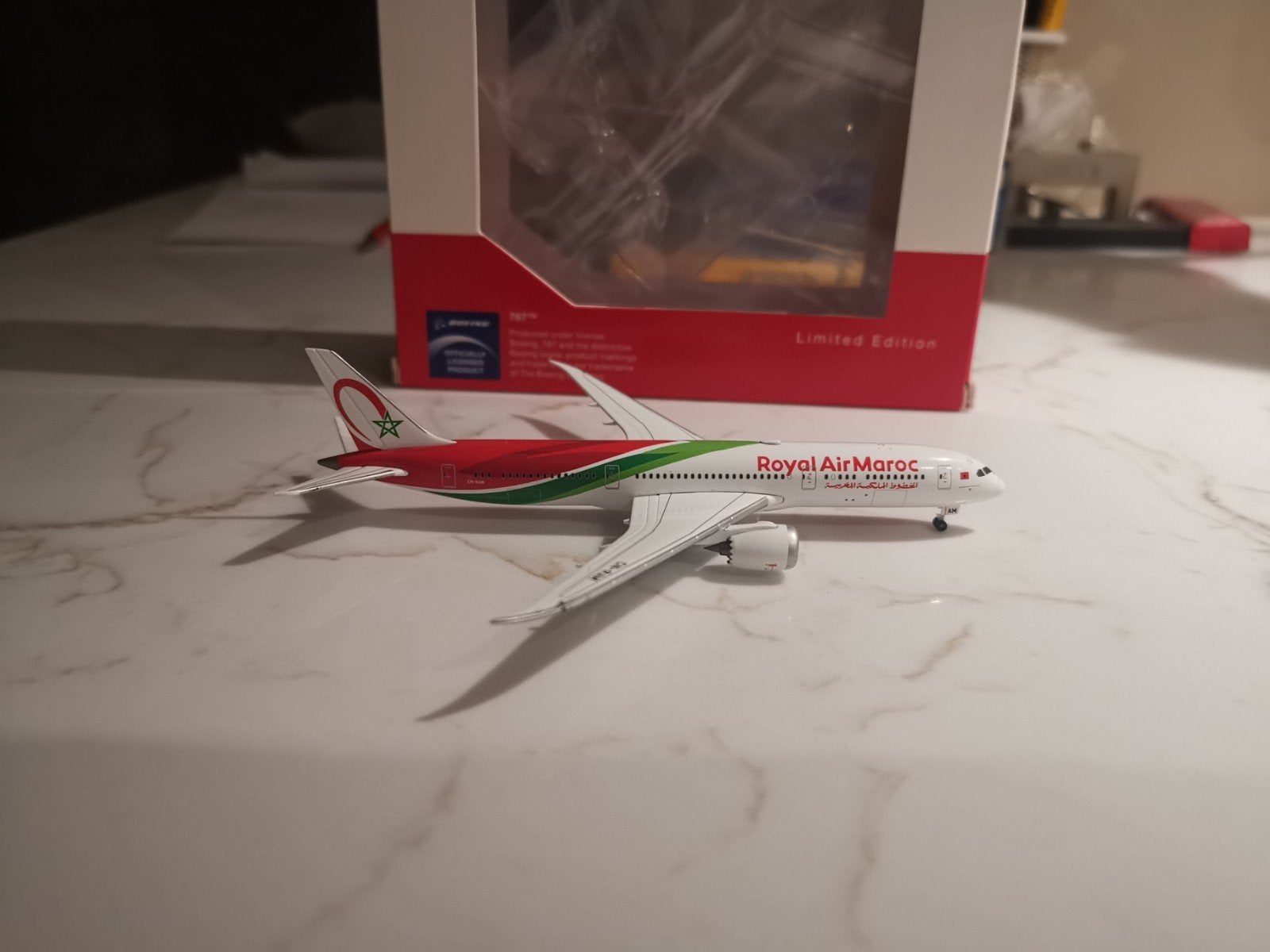 Royal Air Maroc B787-9 Herpa500 1:500 533652 Reg. CN-RAM, Overige merken, 1:200 of kleiner, Nieuw, Ophalen of Verzenden