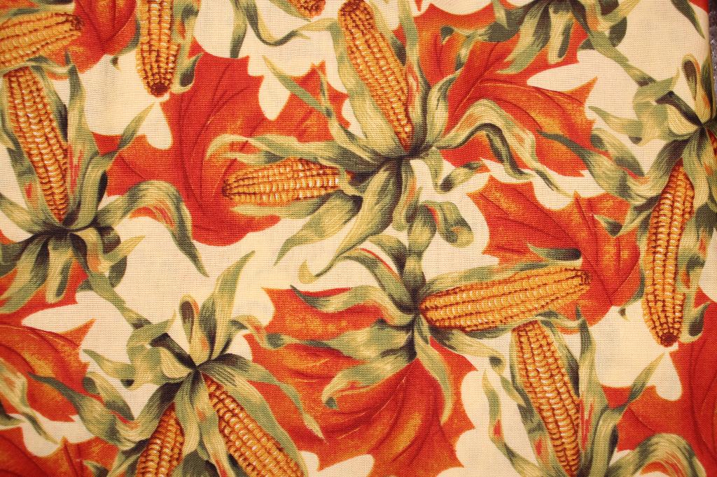 Coupon 100% katoen stof - oranje creme mais Hancock #4127, Nieuw, Oranje, Ophalen of Verzenden, 30 tot 120 cm