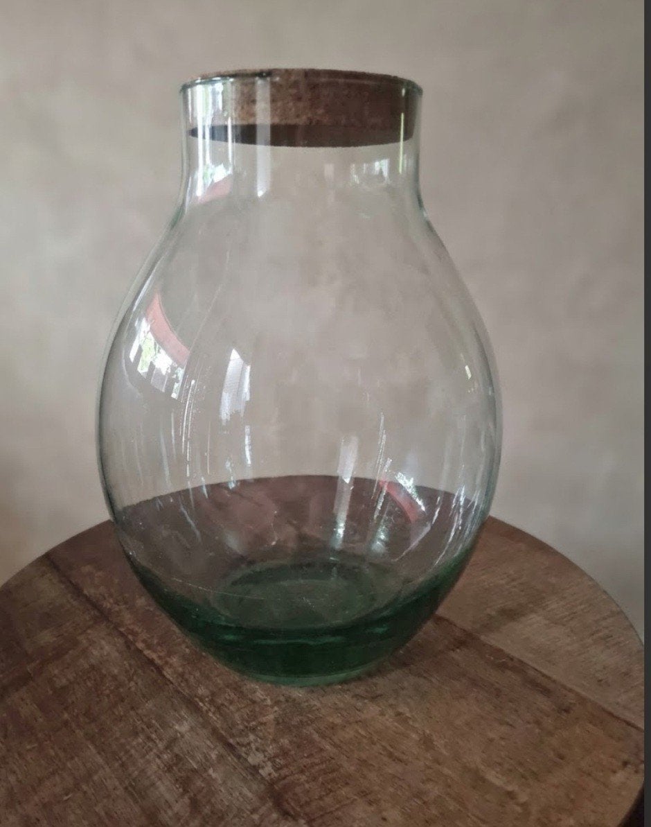 Glazen terrarium vaas met kurken deksel, Ophalen