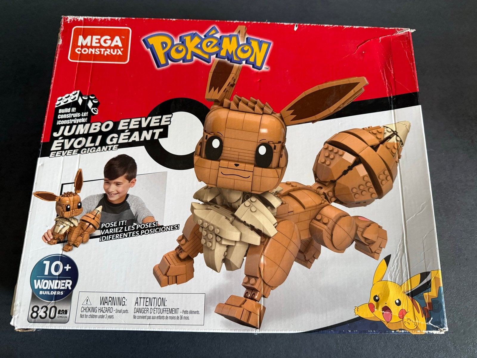 Mega Construx Pokémon Jumbo Eevee Bouwpakket, Ophalen of Verzenden, Zo goed als nieuw, Overige merken