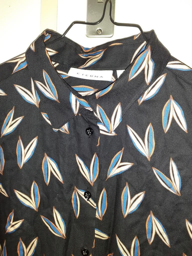 Eterna viscose blouse maat 38, Maat 38/40 (M), Zwart, Nieuw, Ophalen of Verzenden