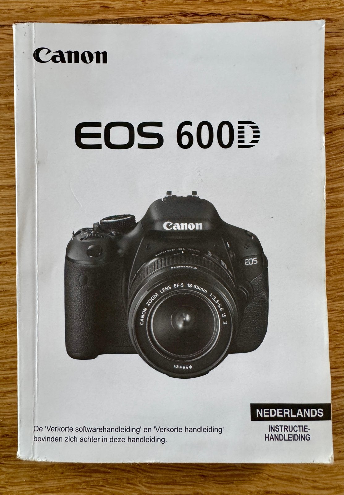 Canon EOS 600D Instructiehandleiding - 325 pagina's, Canon, Overige typen, Ophalen of Verzenden, Gebruikt
