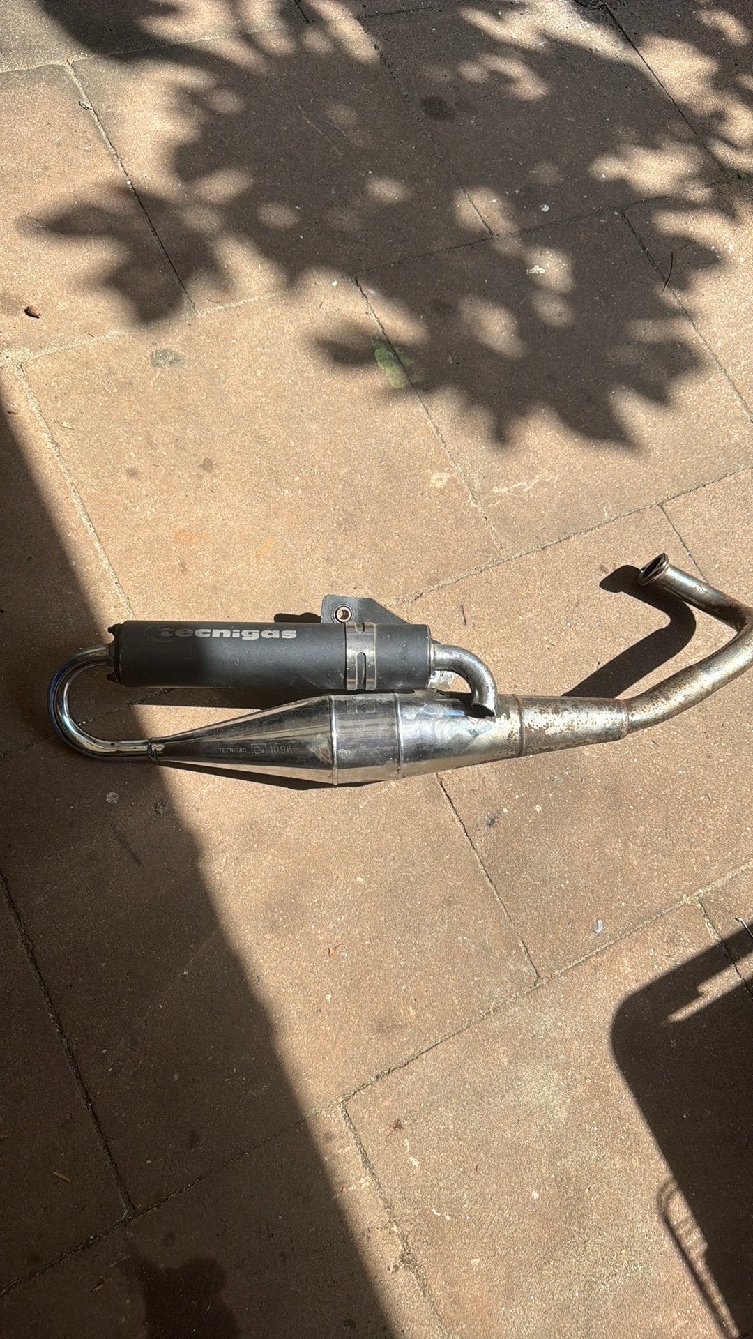 Techigas uitlaat/scooter uitlaat, Ophalen, Zo goed als nieuw