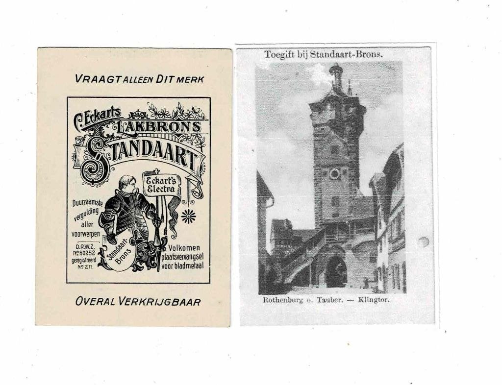 Oude chromo van "ECKARTS LAKBRONS", Verzenden, Overige typen