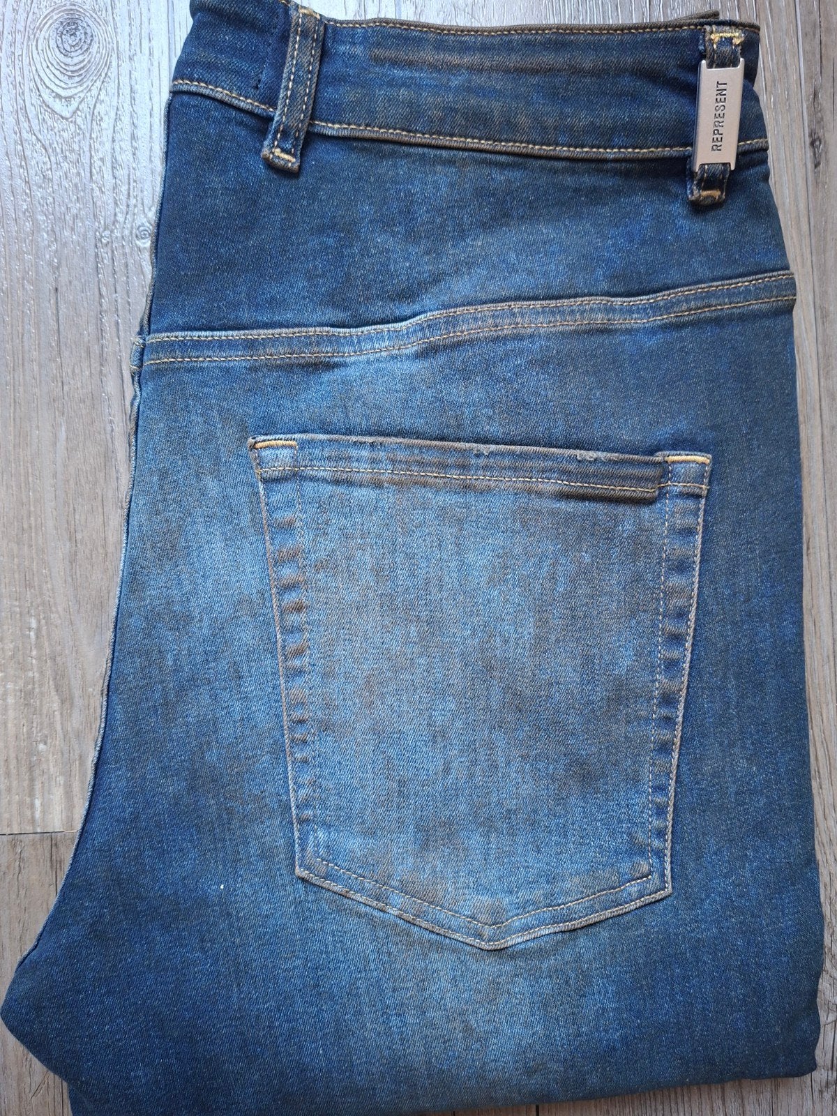 REPRESENT Destroyer slimfit jeans W36 L34, W36 - W38 (confectie 52/54), Blauw, Nieuw, Ophalen of Verzenden