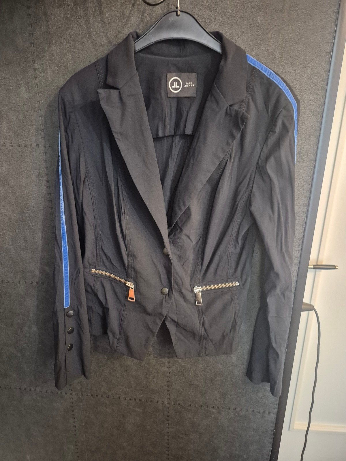 Jane lushka donkerblauw broekpak, Blauw, Maat 42/44 (L), Ophalen of Verzenden, Zo goed als nieuw