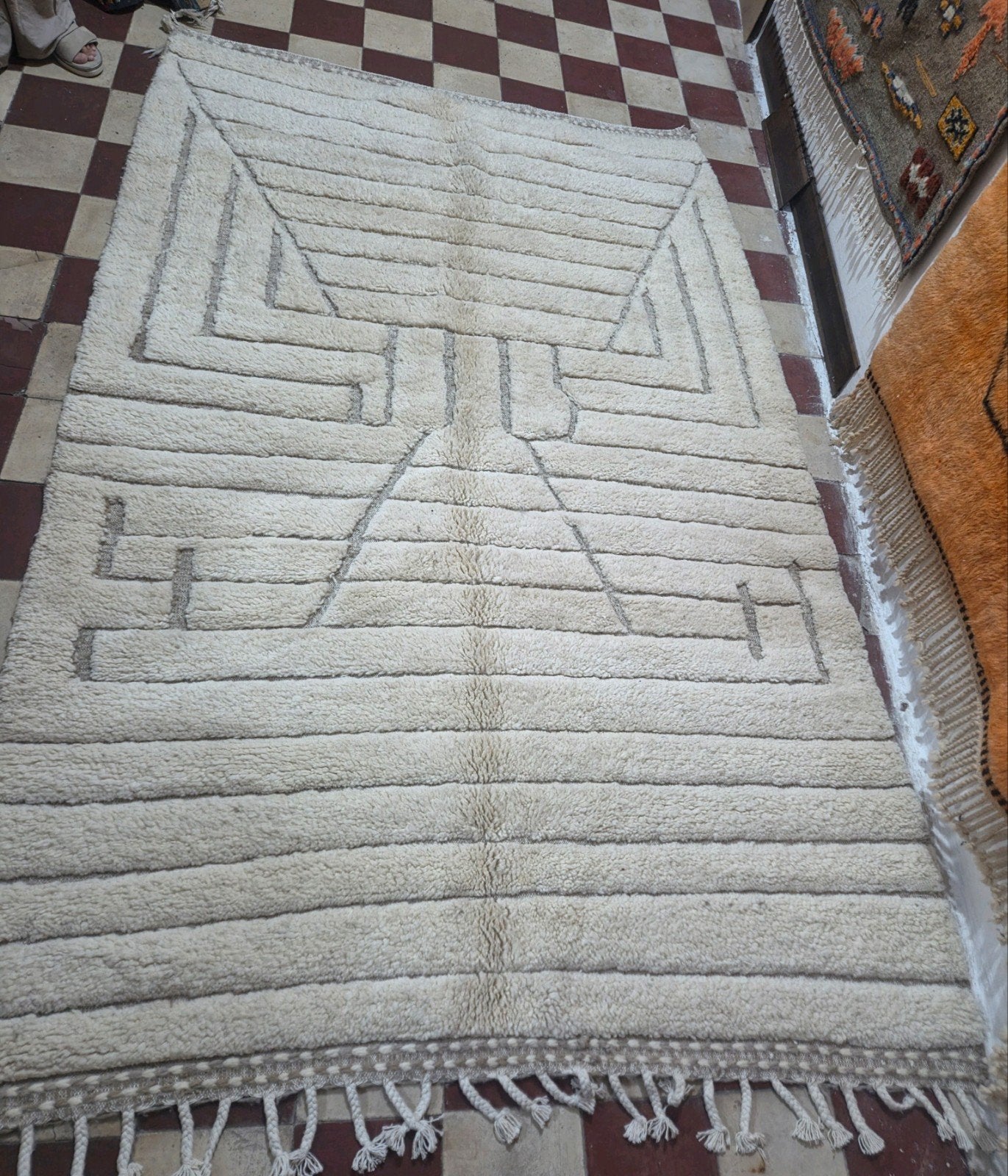 Prachige berber kleed Beni Mrirt / hand geknoopt, Huis en Inrichting, Stoffering | Tapijten en Kleden, 150 tot 200 cm, Ophalen of Verzenden