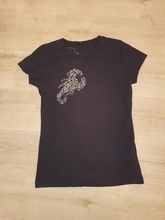 Nikkie T-shirt met schorpioenprint - Maat 40 (M L) 💫, Maat 38/40 (M), Zwart, Ophalen of Verzenden, Zo goed als nieuw