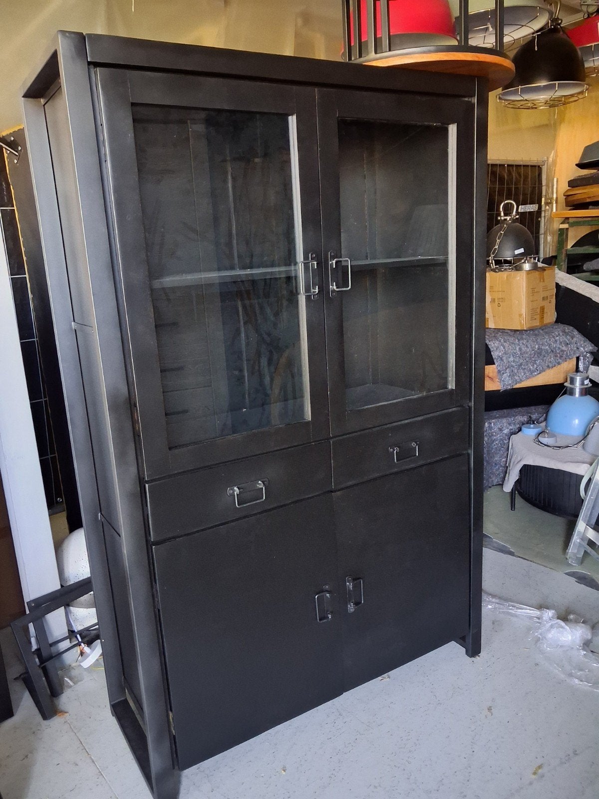 mango buffetkast britt., Ophalen, 100 tot 150 cm, Industrieel., Nieuw