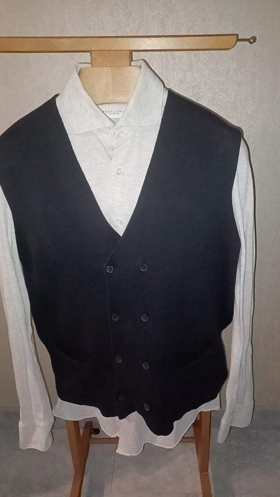 Suitsupply double breasted gilet maat M 100% katoen blauw, Gedragen, Suitsupply, Verzenden, Maat 48/50 (M)