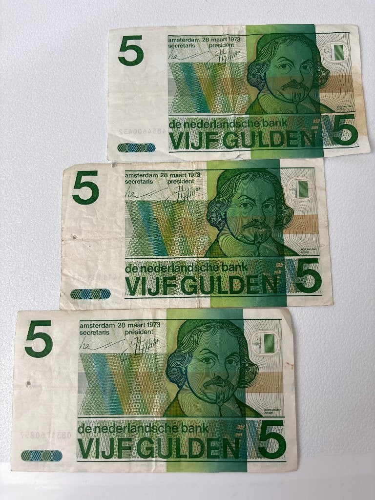 5 gulden biljet 1973 (3), Ophalen of Verzenden, 5 gulden, Los biljet