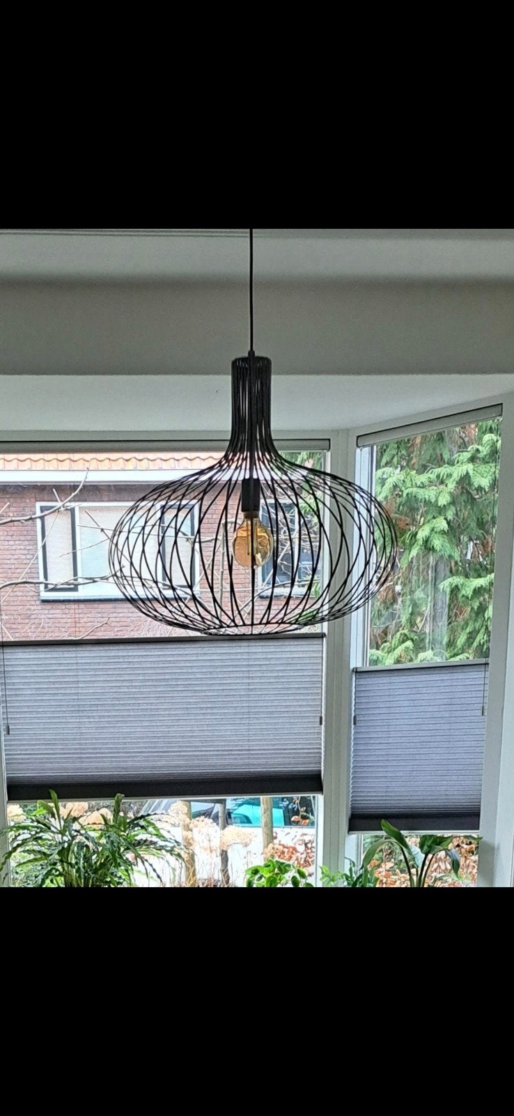 Moderne draadlamp - grijs kleur, perfect voor elke ruimte, Huis en Inrichting, Ophalen, Gebruikt, Modern, Industrieel, E27 (groot)
