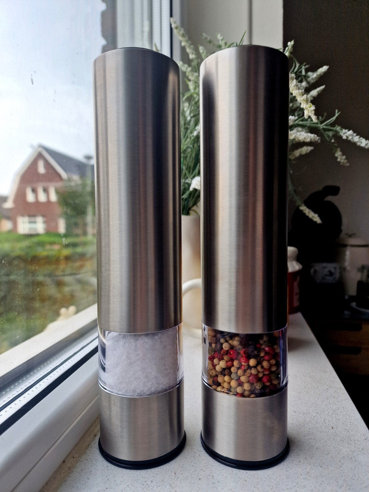 Elektrische peper- en zoutmolen van Silvercrest met LED, Huis en Inrichting, Ophalen of Verzenden, Zo goed als nieuw