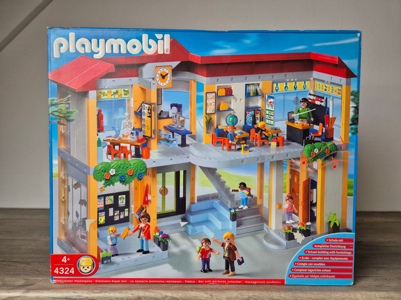 Playmobil Grote School met doos (4324) en veel extra sets!, Ophalen of Verzenden, Gebruikt, Complete set