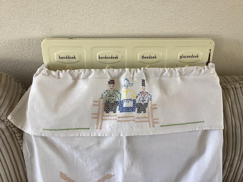 Brabantia keukenhanddoekrek met overdoek,jaren 50-60., Antiek en Kunst, Ophalen of Verzenden