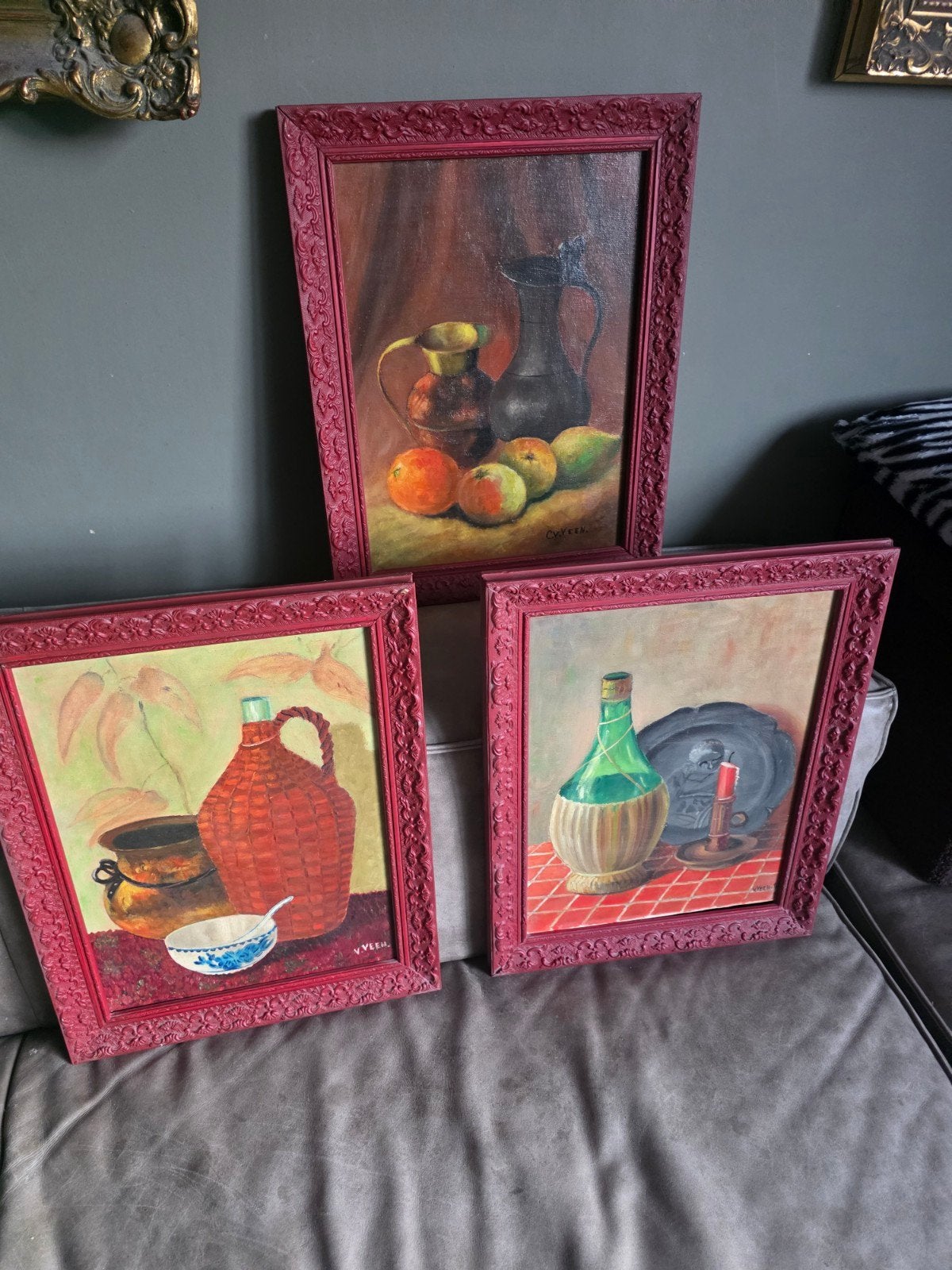 Vintage Stillevens - Olieverf op Doek, Ophalen of Verzenden