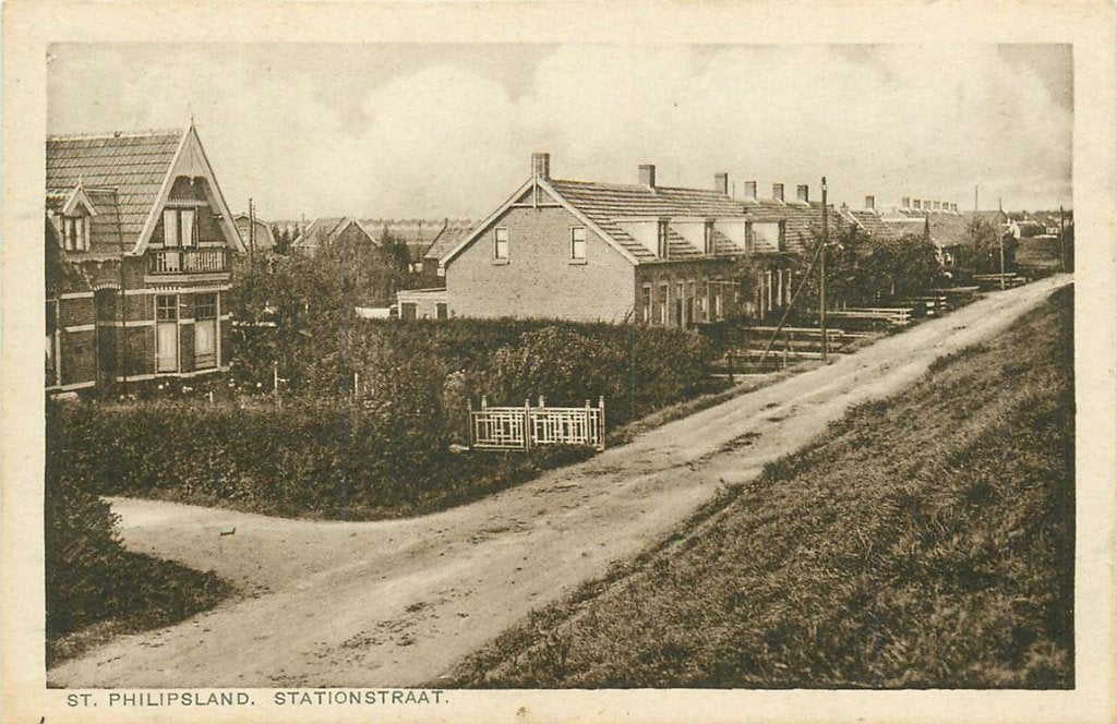 378-298-037 St Philipsland Stationstraat, Verzamelen, Ansichtkaarten | Nederland, Verzenden, Voor 1920, Zeeland