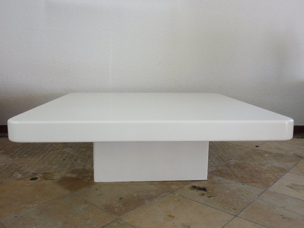 design Jan des Bouvrie witte vierkante salontafel, Ophalen, Gebruikt, Minimalisme, Vierkant
