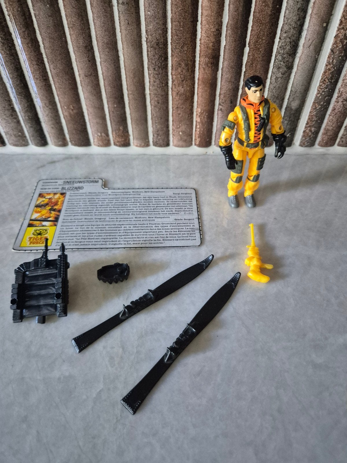 G.I. Joe Tiger Force Blizzard actiefiguur met  filecard, Ophalen of Verzenden, Gebruikt