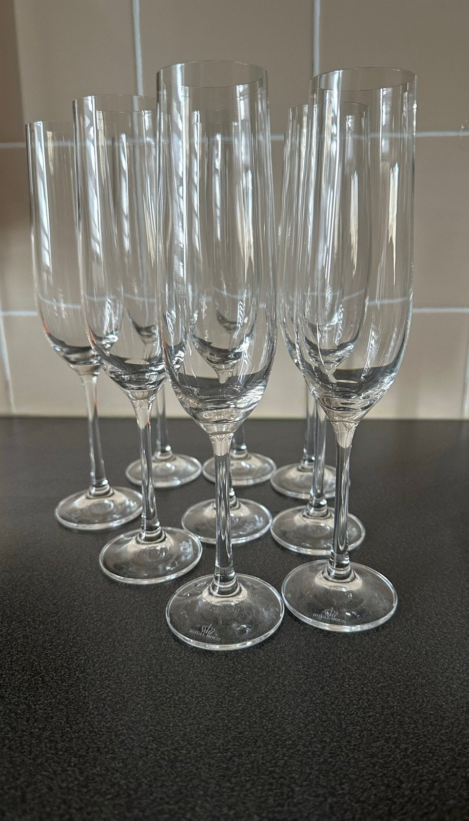Royal Boch Champagne Glazen - Set van 9 nieuw!, Ophalen of Verzenden, Nieuw, Overige typen