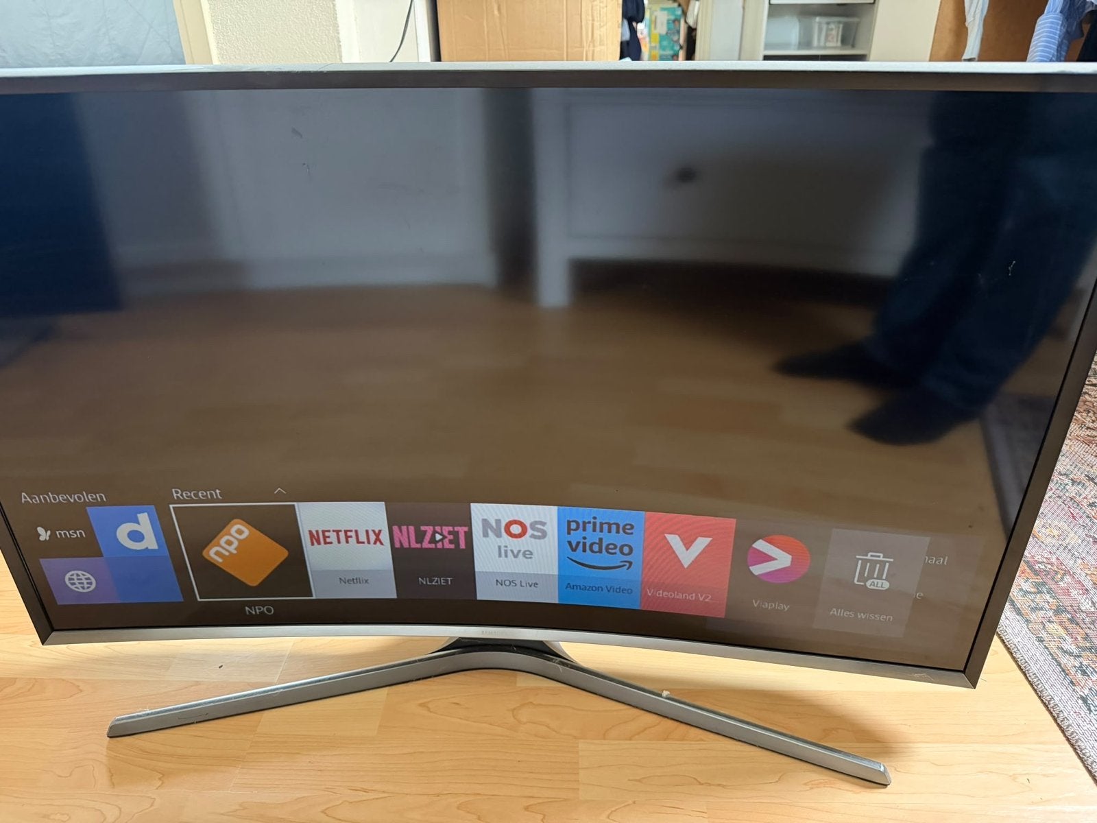 Samsung Curved Smart TV - incl. afstandsbediening en voet, Ophalen, Gebruikt, Samsung, Smart TV