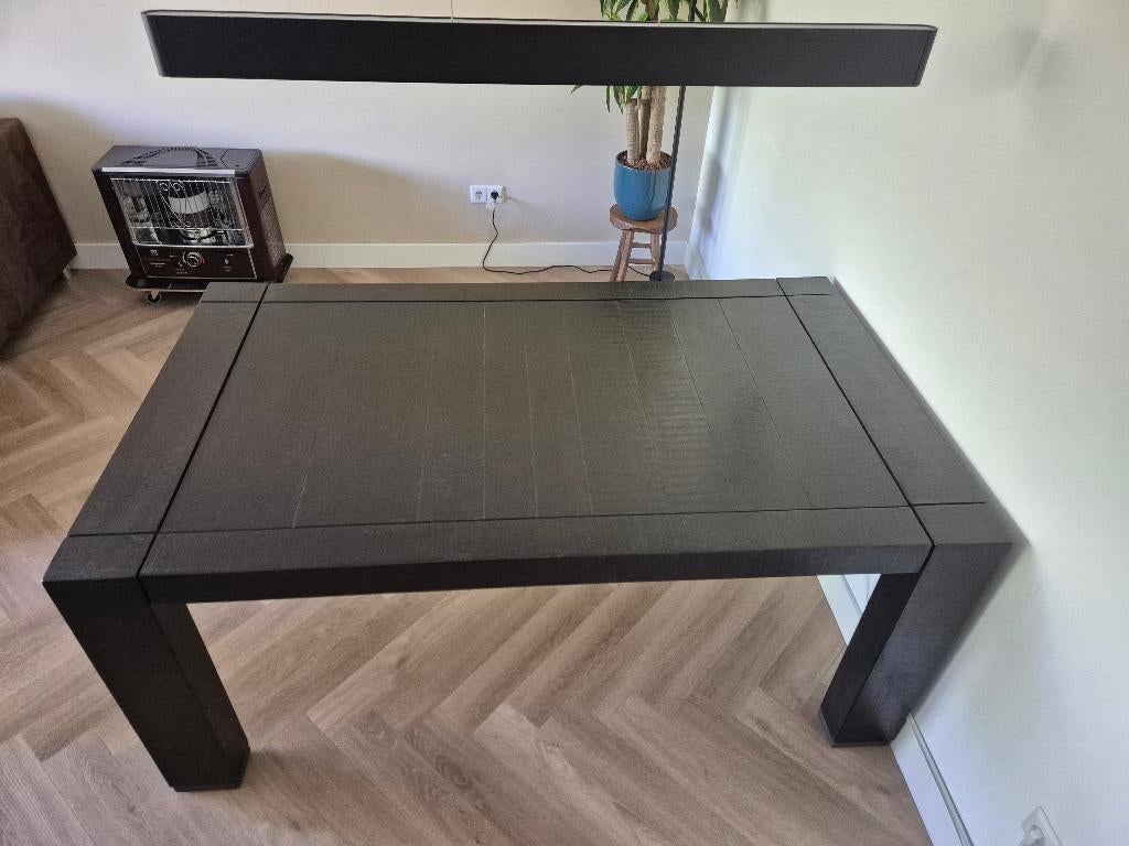 Eettafel en Salontafel, Huis en Inrichting, Tafels | Eettafels, Ophalen, Gebruikt, 50 tot 100 cm, Acacia