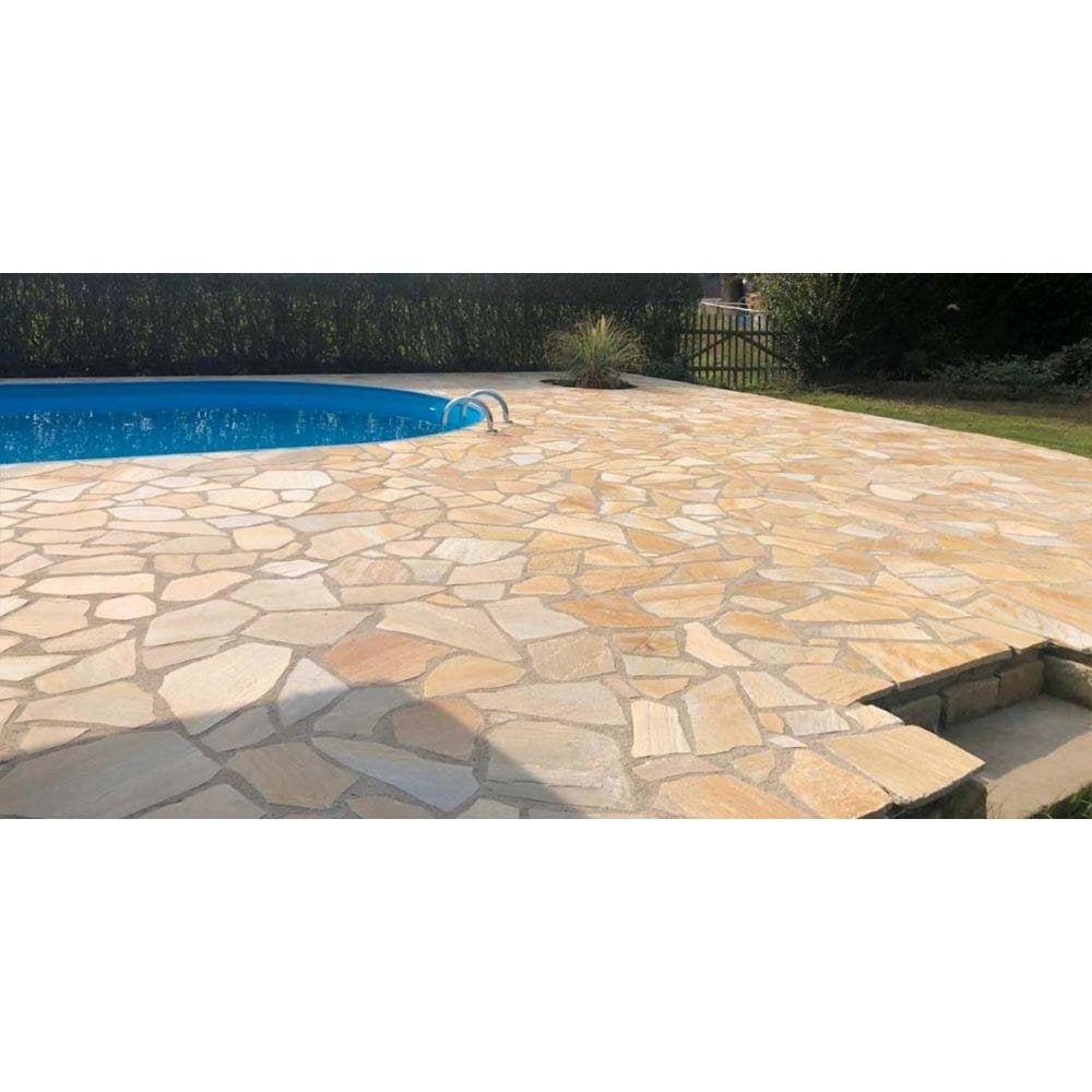 Flagstones Amazon Gold per m2, goedkope tuintegel, Tuin en Terras, Tegels en Klinkers, Ophalen of Verzenden, Nieuw, Natuursteen