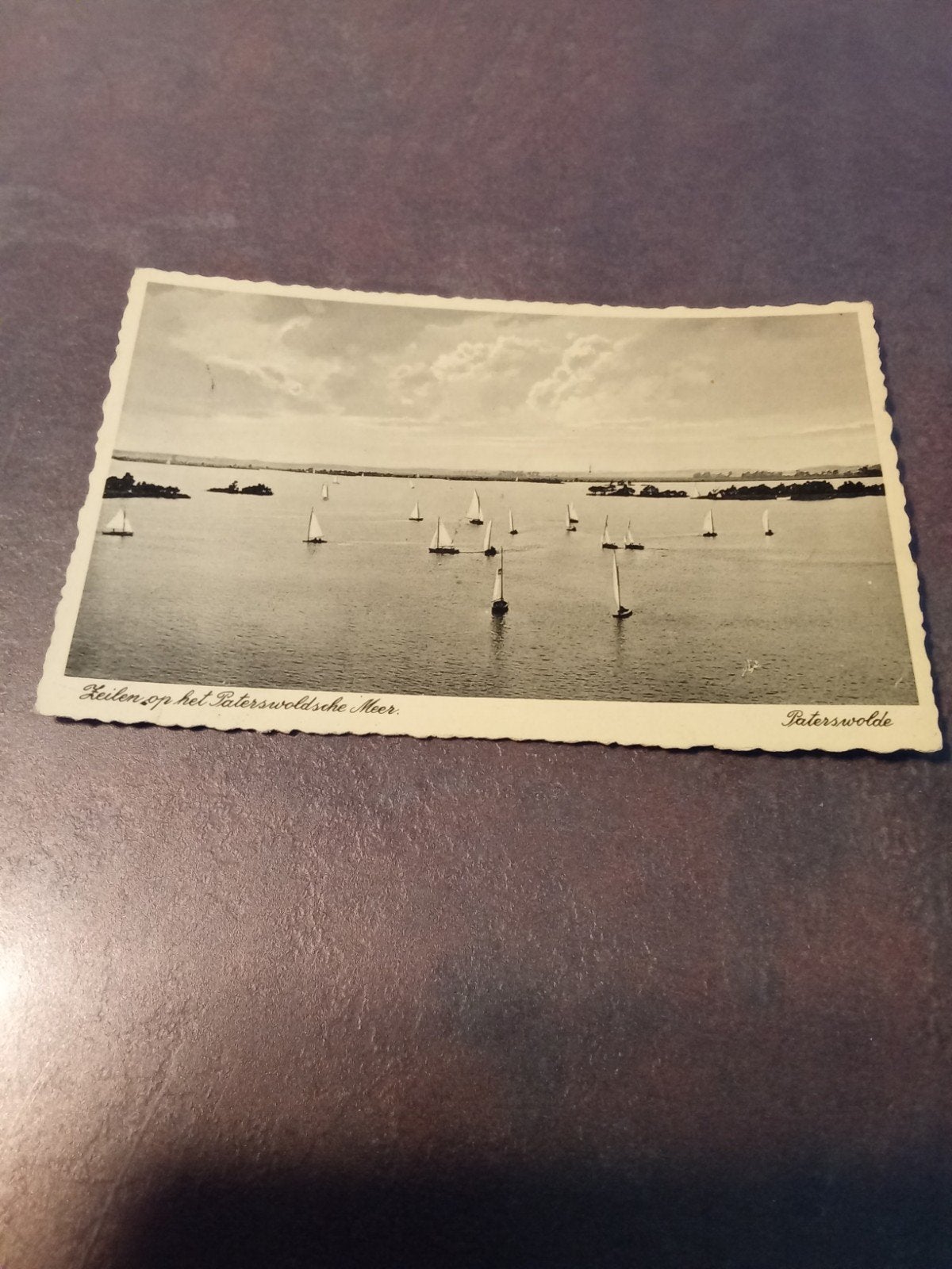 Oude ansichtkaart Paterswoldse Meer, Groningen 1940, Ophalen of Verzenden, 1940 tot 1960, Gelopen, Groningen