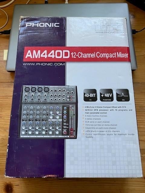 PHONIC AM 440 D mixer / mengpaneel, Ophalen of Verzenden, Nieuw, 5 tot 10 kanalen, Microfooningang