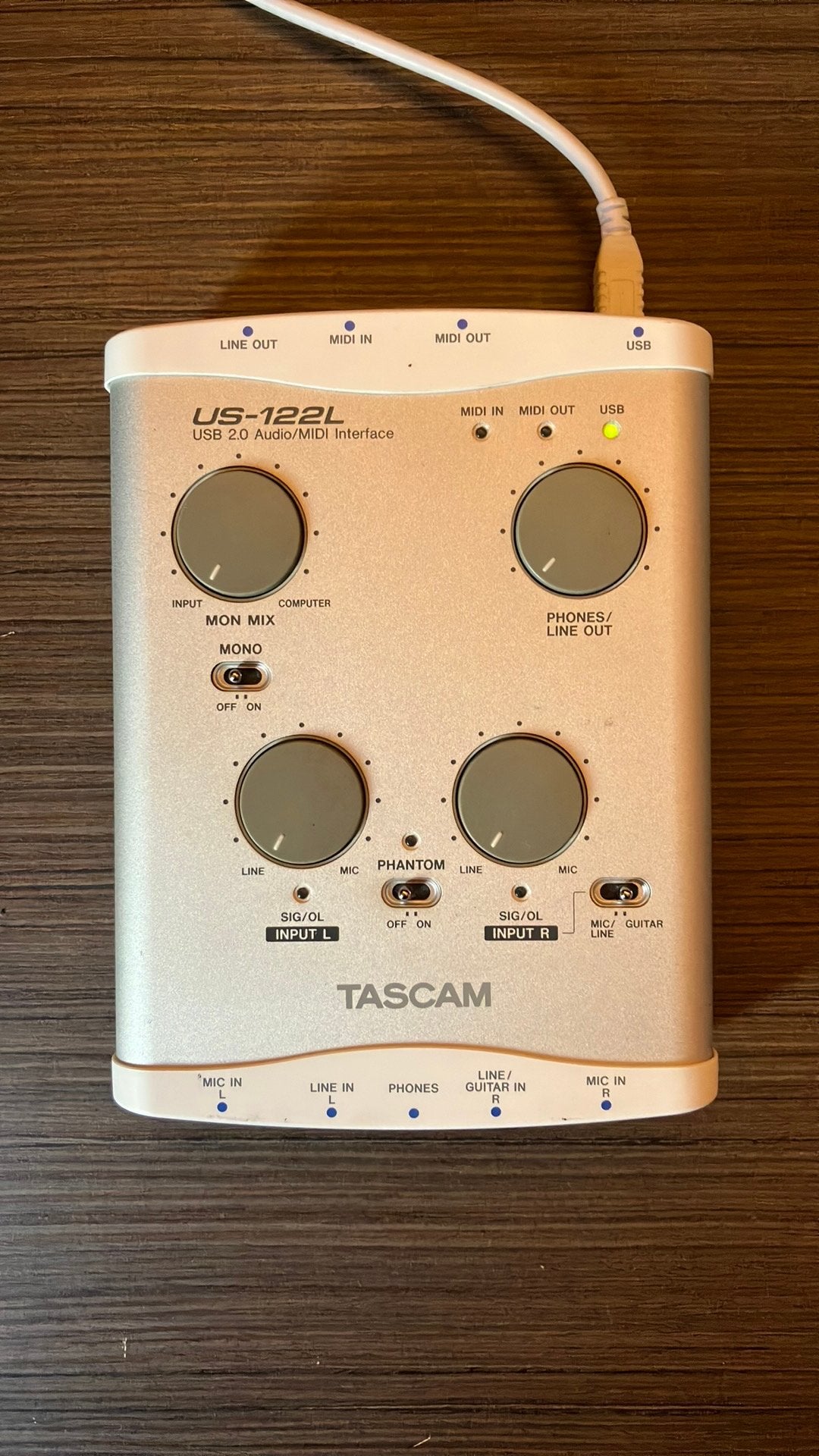 Tascam US-122L audio/MIDI interface, Computers en Software, Geluidskaarten, Ophalen of Verzenden, Gebruikt