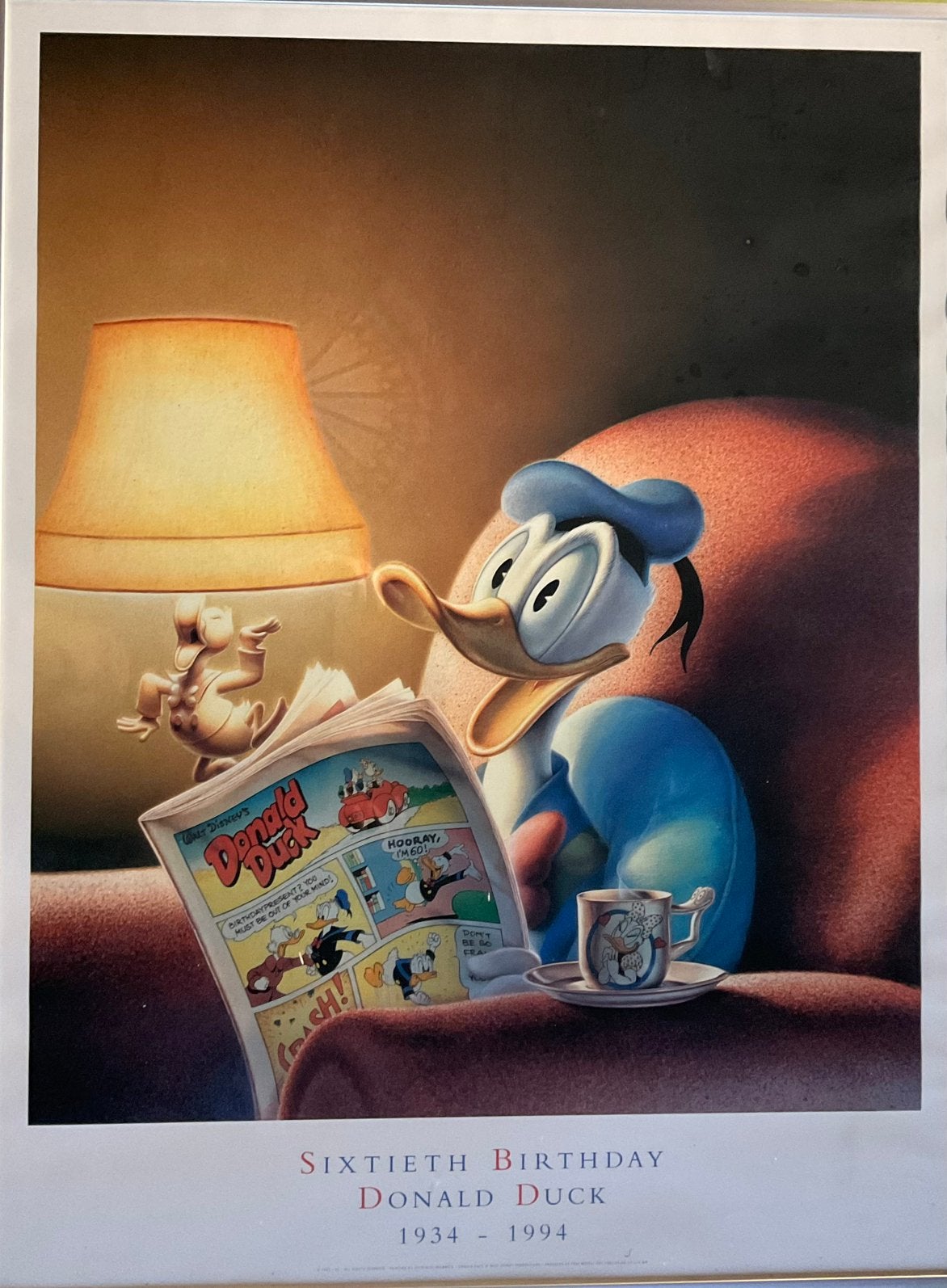 Donald Duck Disney Kunstdruk, Ophalen of Verzenden