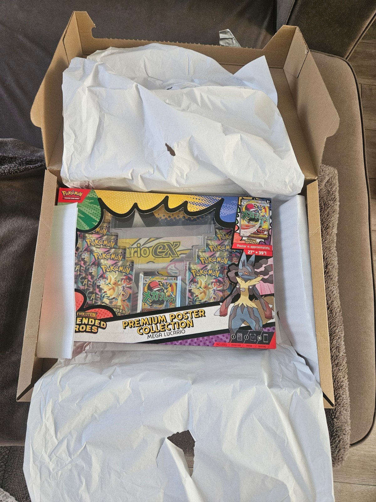 Pokemon TCG: Mega Lucario Premium Poster Collection, Ophalen of Verzenden, Nieuw, Overige typen, Foil