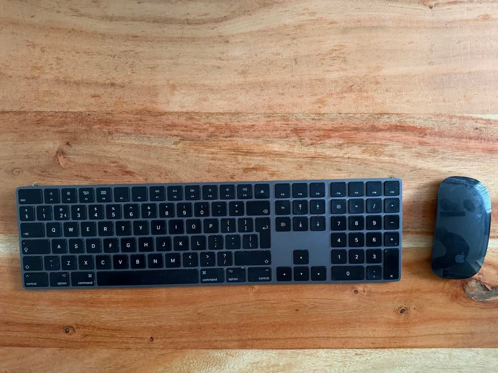 Apple Magic Keyboard 2 en Magic Mouse 2 Spacegrijs, Computers en Software, Toetsenborden, Ophalen, Gebruikt, Toetsenbord en muis-set