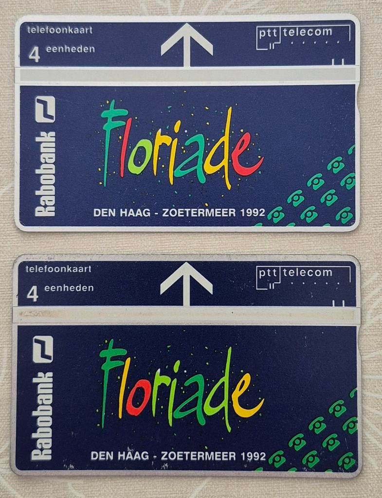 Set floriade telefoonkaart rode E en gele E, Verzamelen, Telefoonkaarten, Ophalen of Verzenden