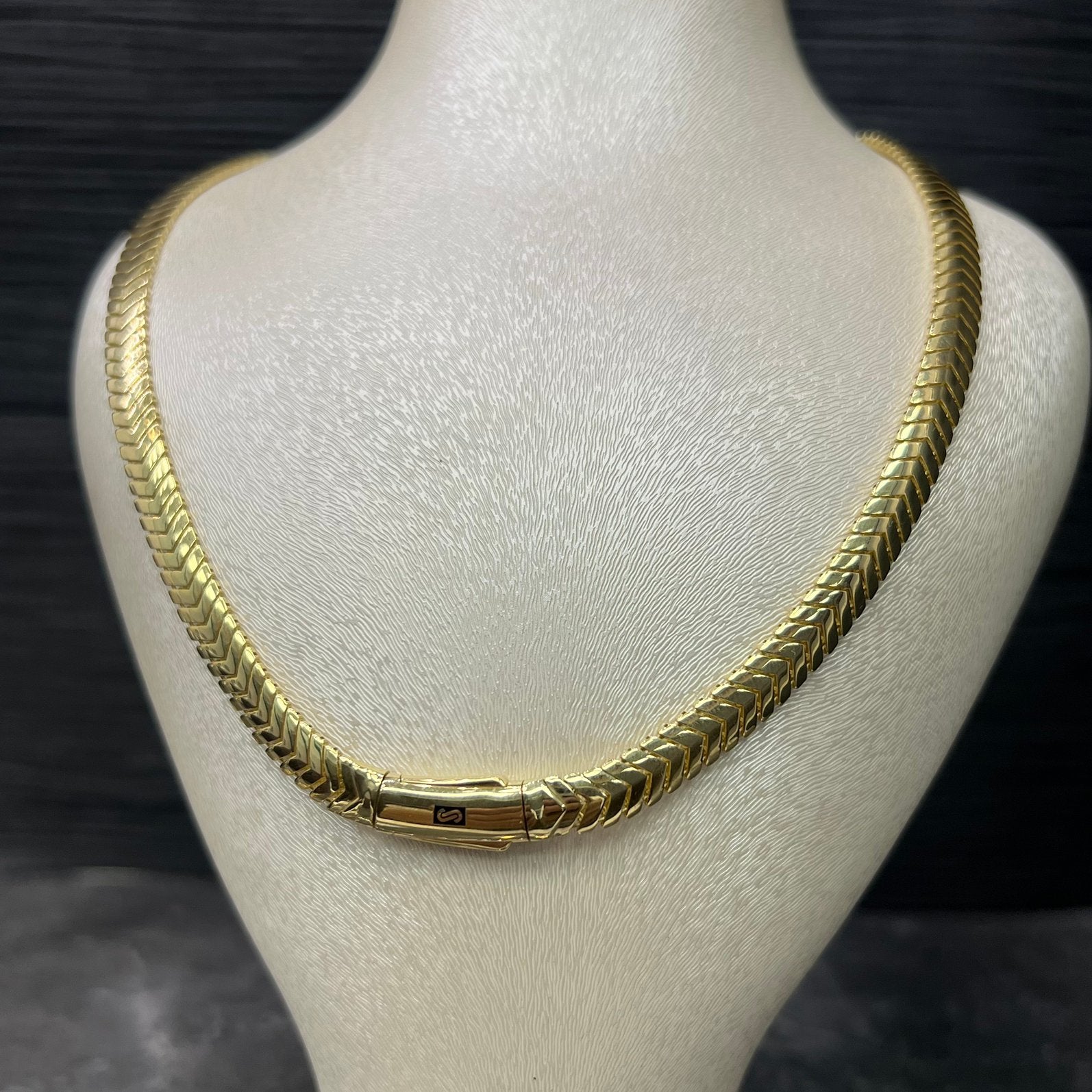 18k gouden ketting collier prachtig schakel monaco, Ophalen of Verzenden, Nieuw, Goud