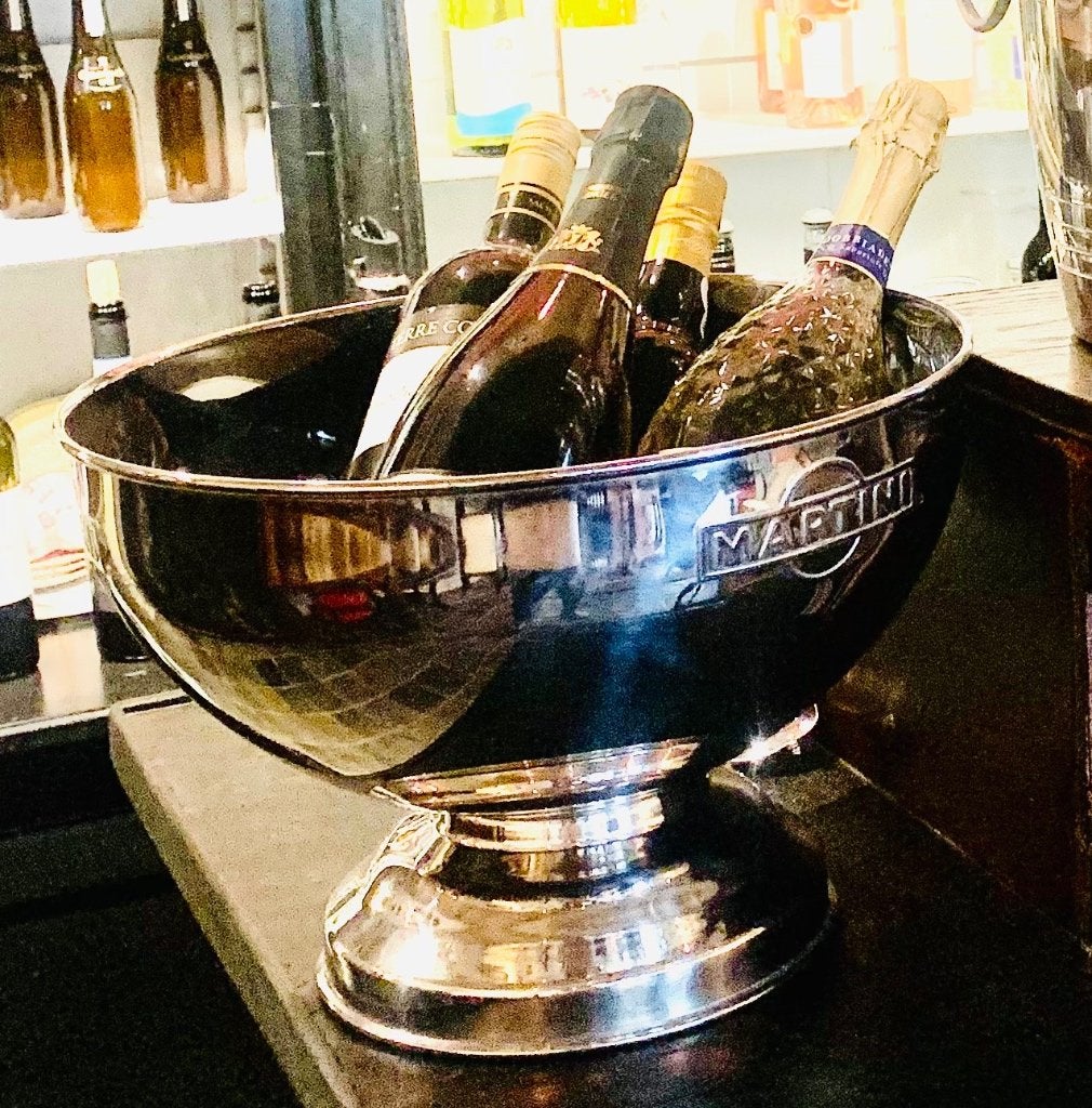 Martini Champagnekoeler - Flessenkoeler, Ophalen, 5 tot 15 flessen, Zo goed als nieuw, Metaal