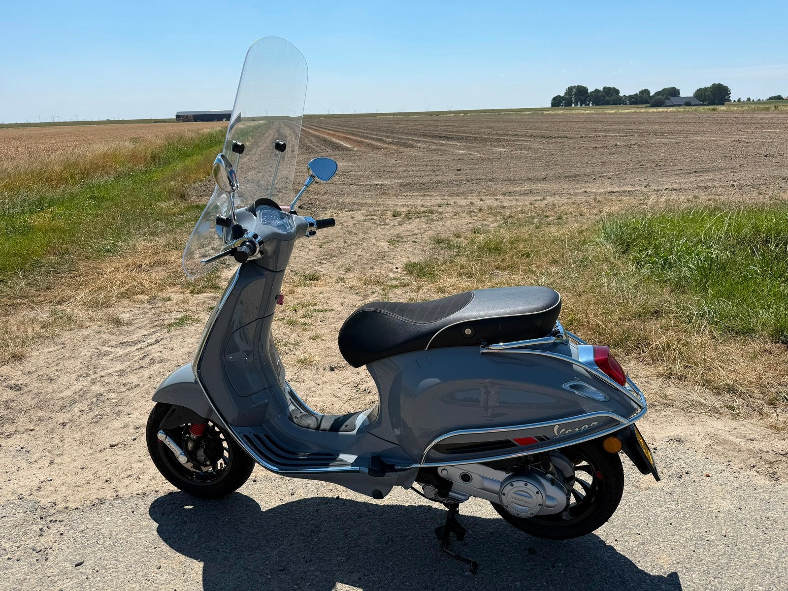 Vespa Sprint S Scooter kleur Nardo Grey 45km, Ophalen, Gebruikt, Benzine, Vespa