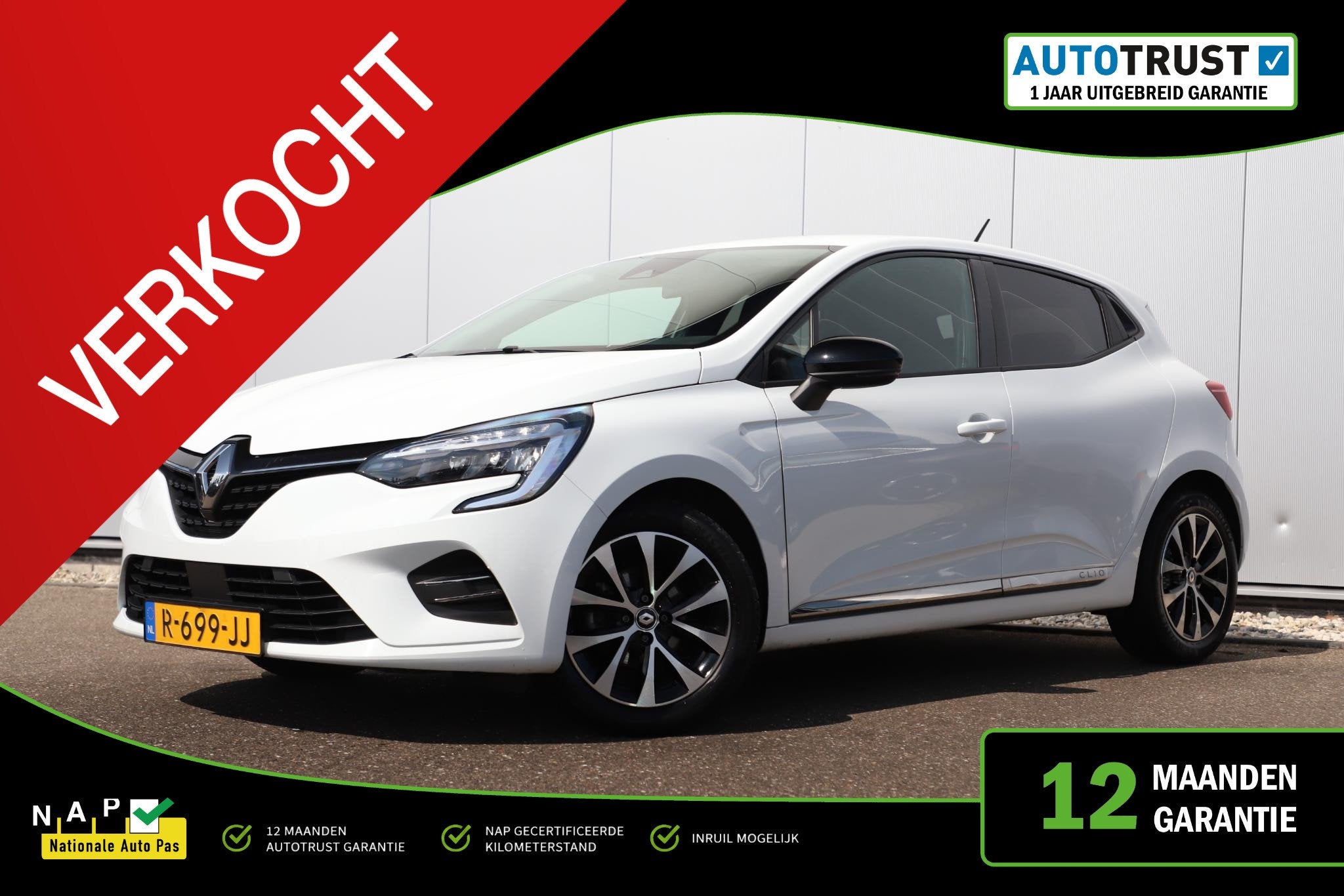 Renault Clio 1.0 TCe Zen 16 inch LMV Navigatie Parkeersensor, Voorwielaandrijving, Gebruikt, Euro 6, 580 kg