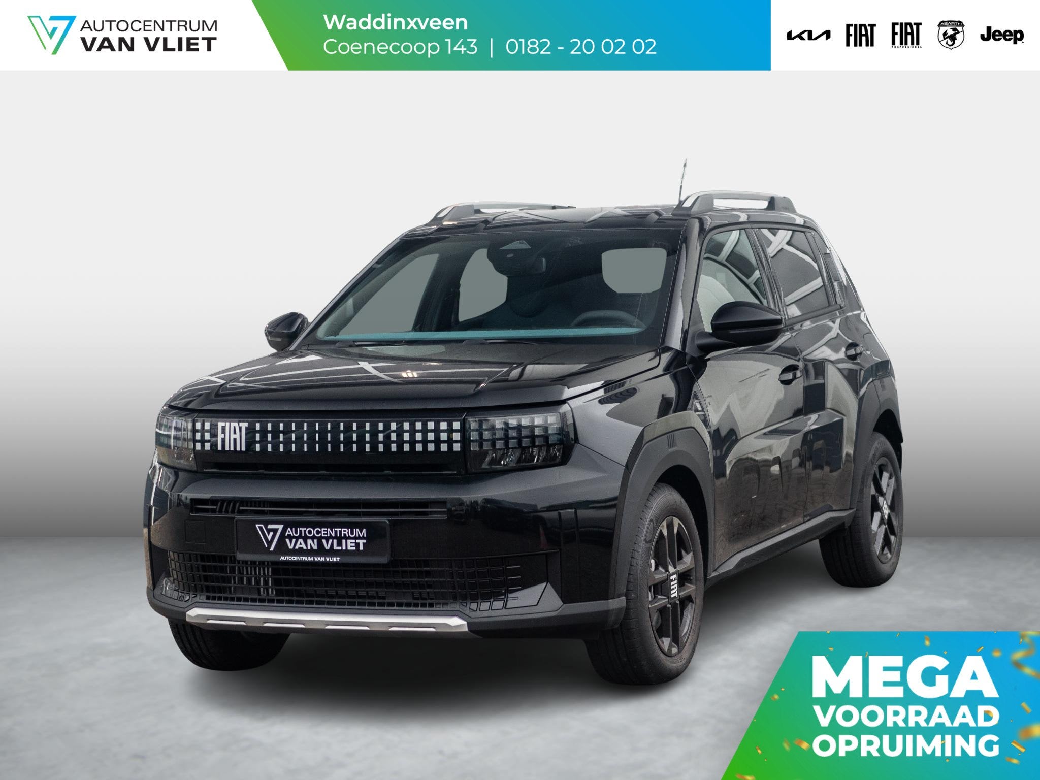 Fiat Grande Panda 1.2 Hybrid Edizione Nero | Automaat | PDC, Auto's, Stof, Huisgarantie, Met garantie (alle), Parkeersensor