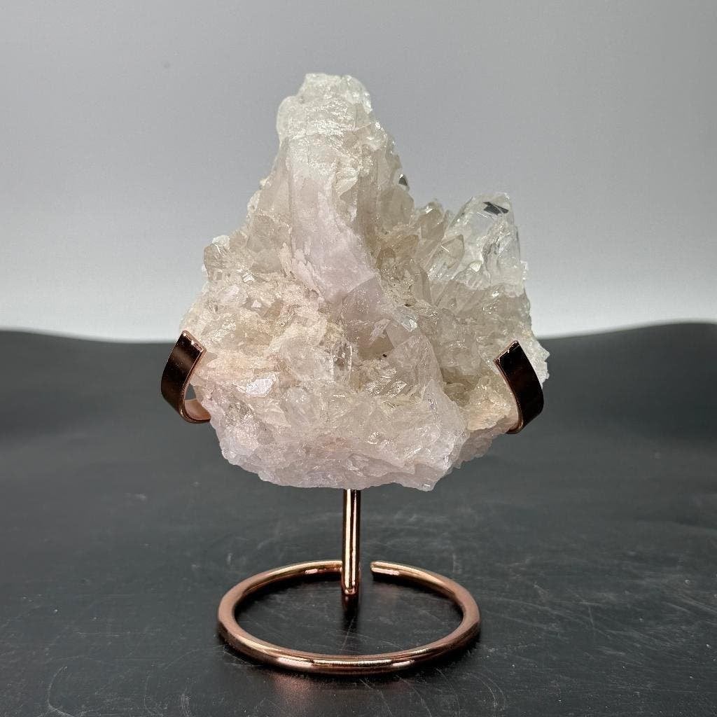 Bergkristal cluster op standaard, Ophalen of Verzenden, Mineraal