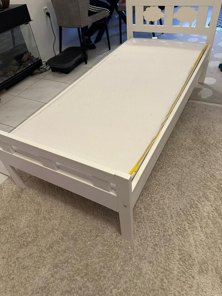 Peuterbed Ikea Kritter, Ophalen, Wit, Zo goed als nieuw, Overige maten