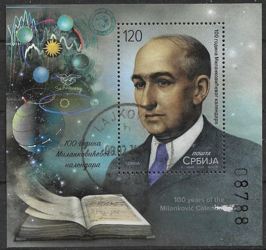 Servië 2023 blok mi.44 NIEUWE JULIAANSE KALENDER 100 JAAR, Verzenden, Overige landen, Gestempeld