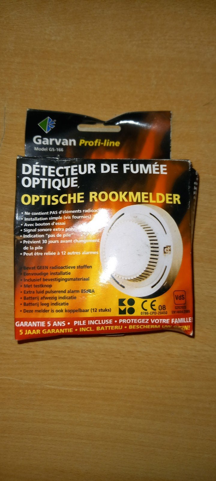 Garvan GS-166 rookmelder. 4st. nieuw in originele verpakking, Detector, Sensor of Melder, Nieuw, Ophalen of Verzenden, Rook