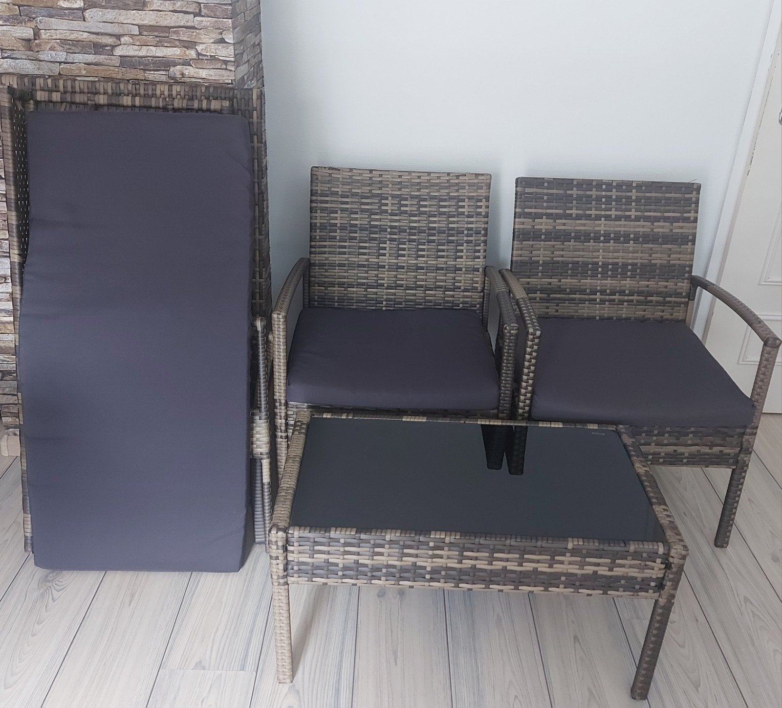 Heel mooi tuin set zgan., Tuin en Terras, Tuinsets en Loungesets, Ophalen, 4 zitplaatsen, Kunststof, Zo goed als nieuw