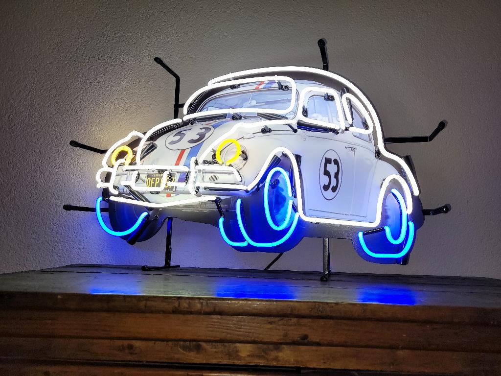 HERBIE neonverlichting auto neon lamp sixties fifties retro, Verzamelen, Merken en Reclamevoorwerpen, Ophalen, Zo goed als nieuw