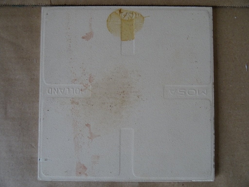 Vintage tegel spreuk Wie niet horen wil o.a. Mosa 19e p stuk, Ophalen of Verzenden